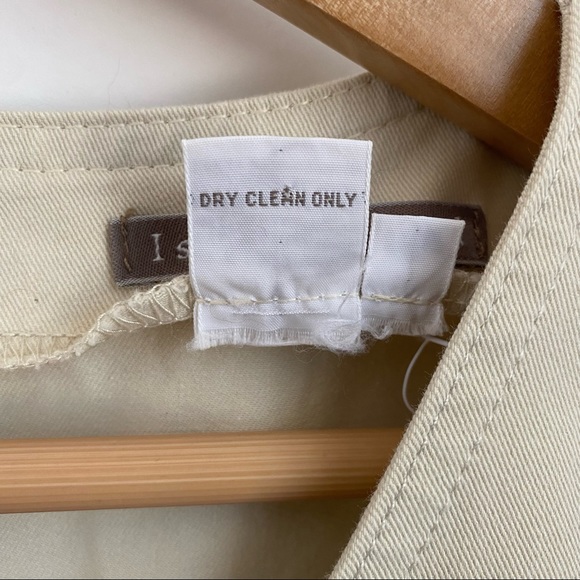 Isabella Bird Anthropologie Cream/ Beige Dress with Side Tie and V-neck - Picture 5 of 6